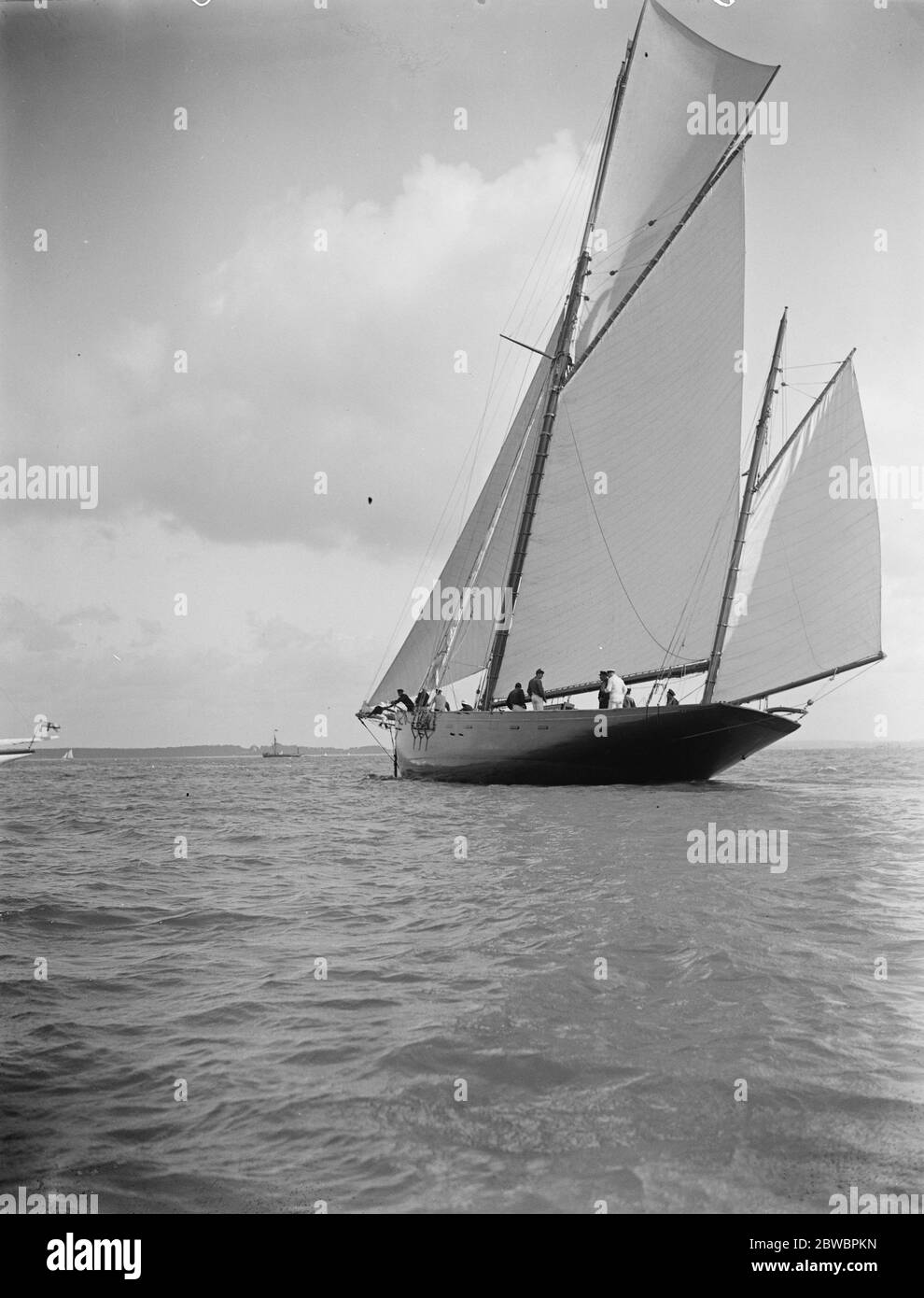 Cowes Regatta , Isola di Wight . Harbinger di Sir Thomas Dunlop . 31 luglio 1922 Foto Stock