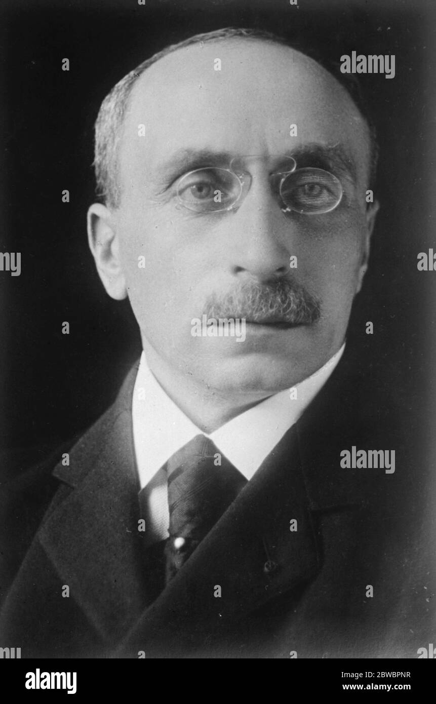 M Schrameck , nuovo Ministro degli interni della Francia. 22 aprile 1925 Foto Stock