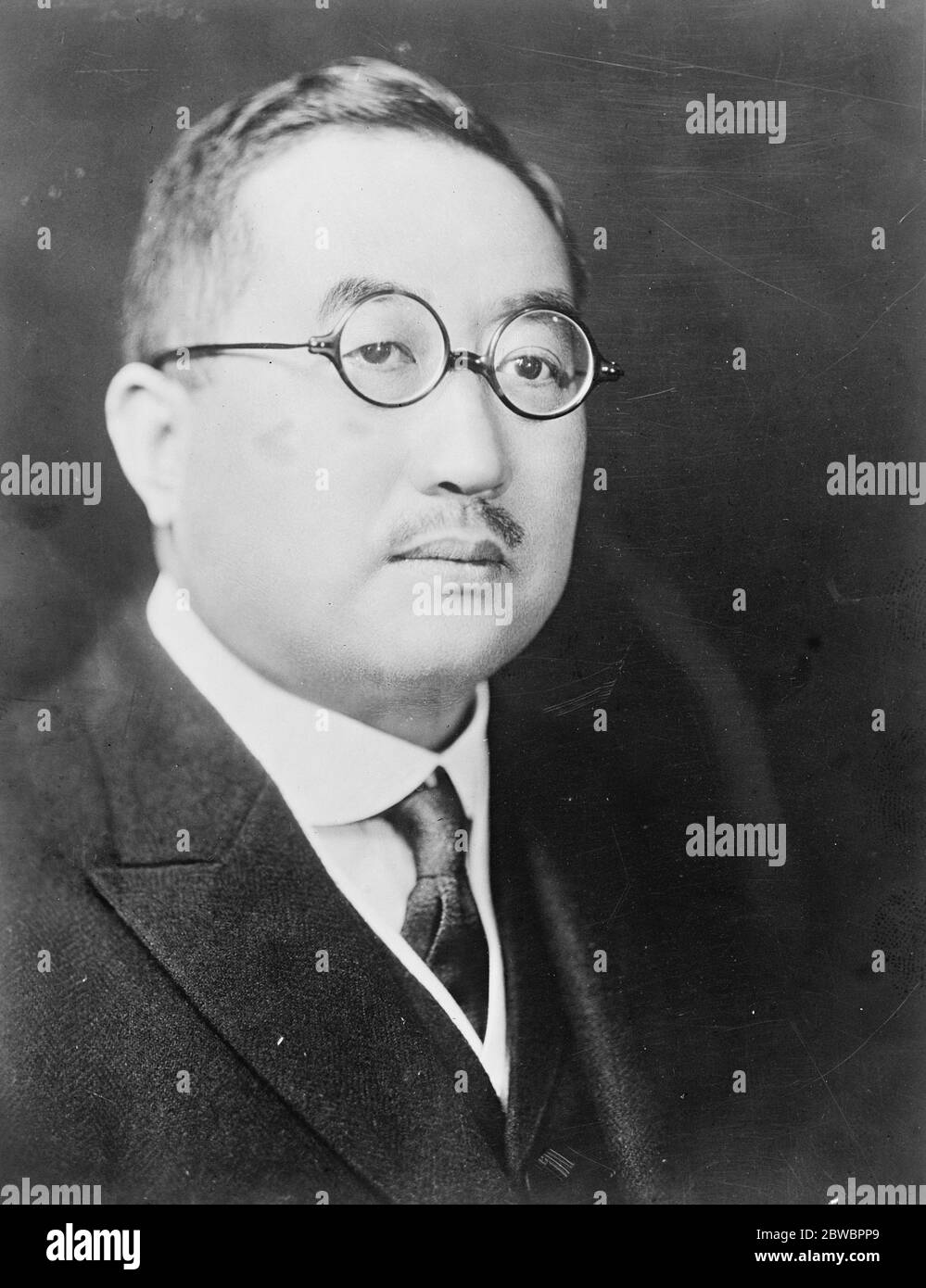 Nuovo ritratto del visconte Tsuneo Matsuidara , nominato Ambasciatore del Giappone negli Stati Uniti . 26 marzo 1925 Foto Stock