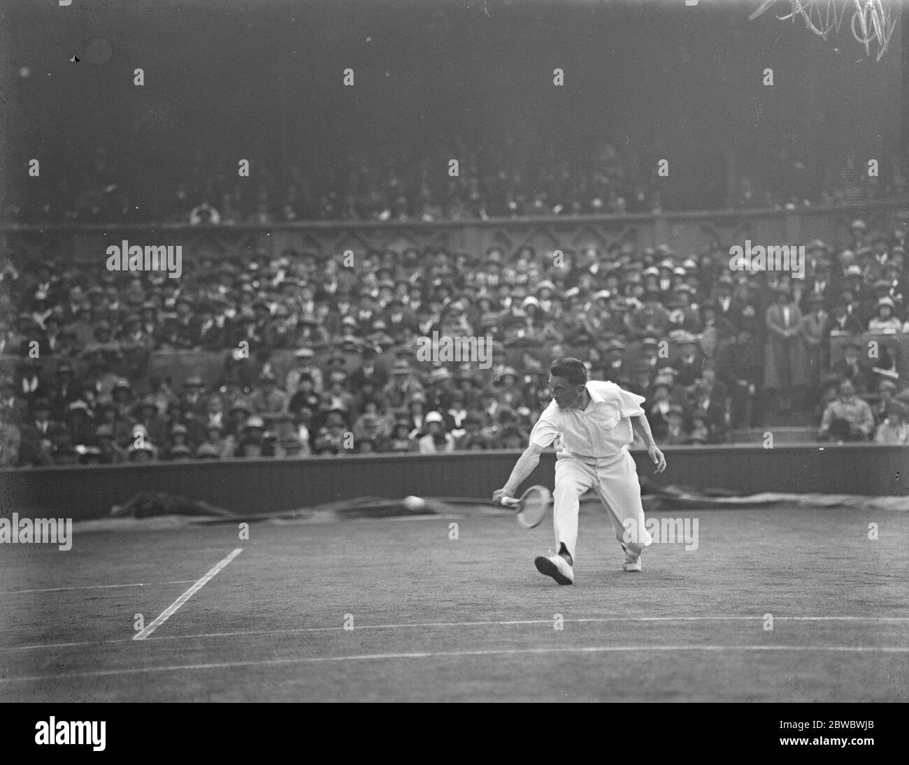 Semifinale dei singoli Mens a Wimbeldon Williams in gioco contro Lacoste 3 luglio 1924 Foto Stock