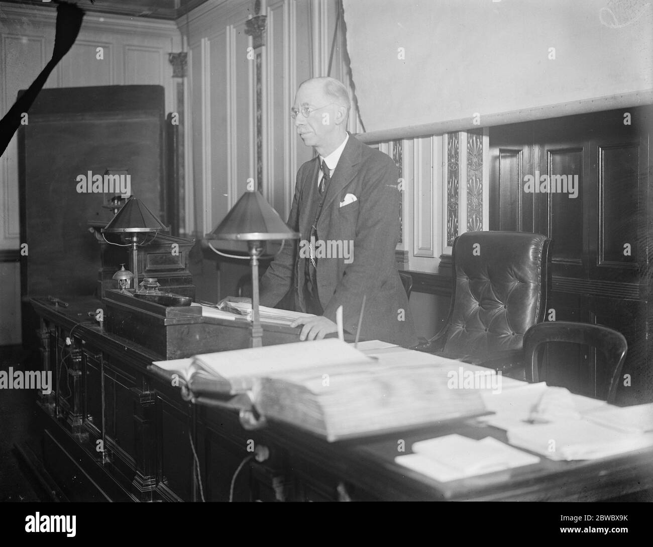 Il nuovo Presidente della Royal Statistical Society, G. Udny Yule, C B e, M A, F R S, che ha avuto il suo discorso inaugurale, Sulla " crescita della popolazione e sui fattori che la controllano " in qualità di presidente della Royal Statistical Society a Londra il 18 novembre 1924 Foto Stock