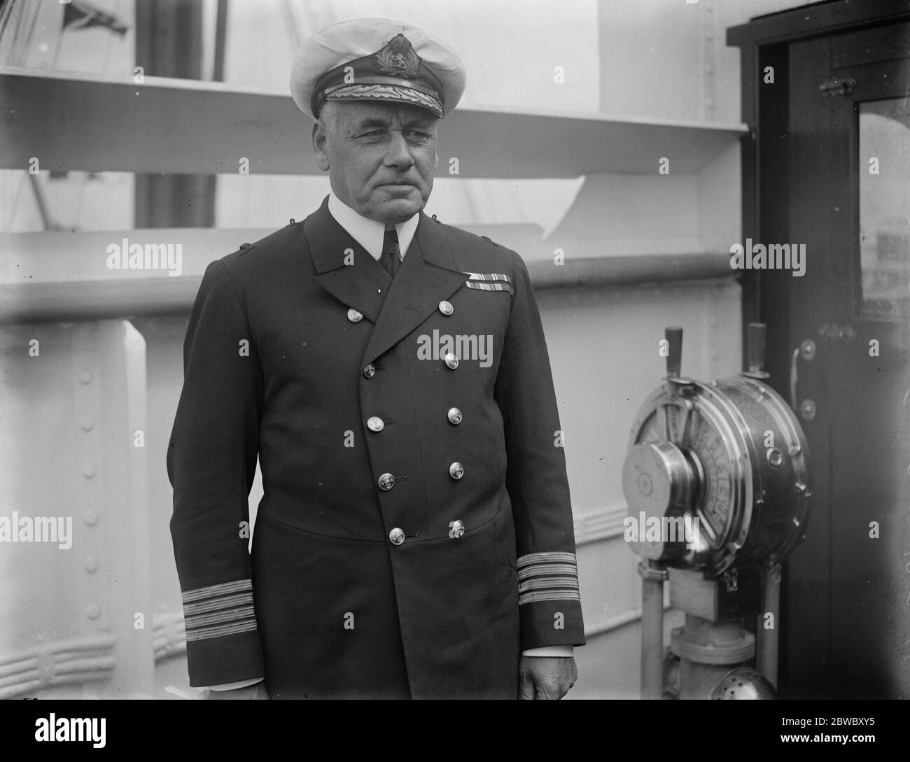 Capitano W R D Irvine Comandante della Berengaria 23 agosto 1924 Foto Stock