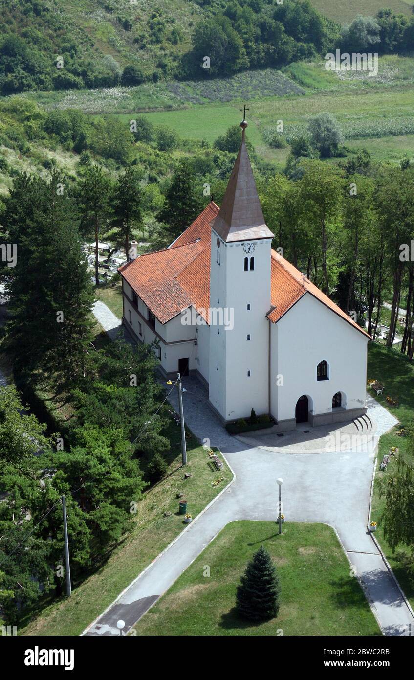 Chiesa parrocchiale di Sant'Anna in Sveta Jana, Croazia Foto Stock