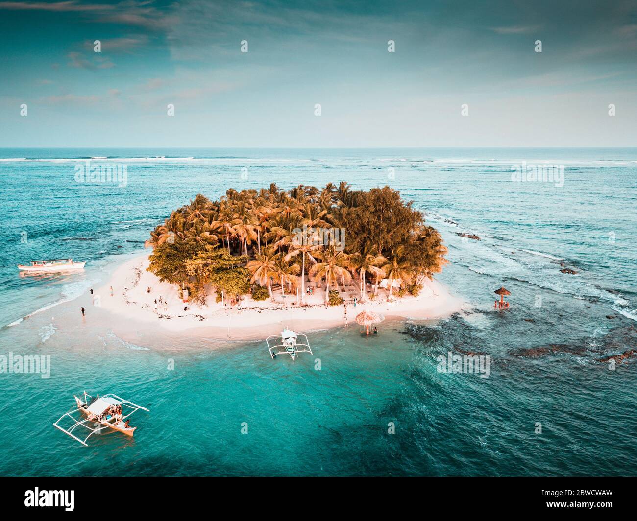 Vista sull'isola di Guyam Siargao Foto Stock