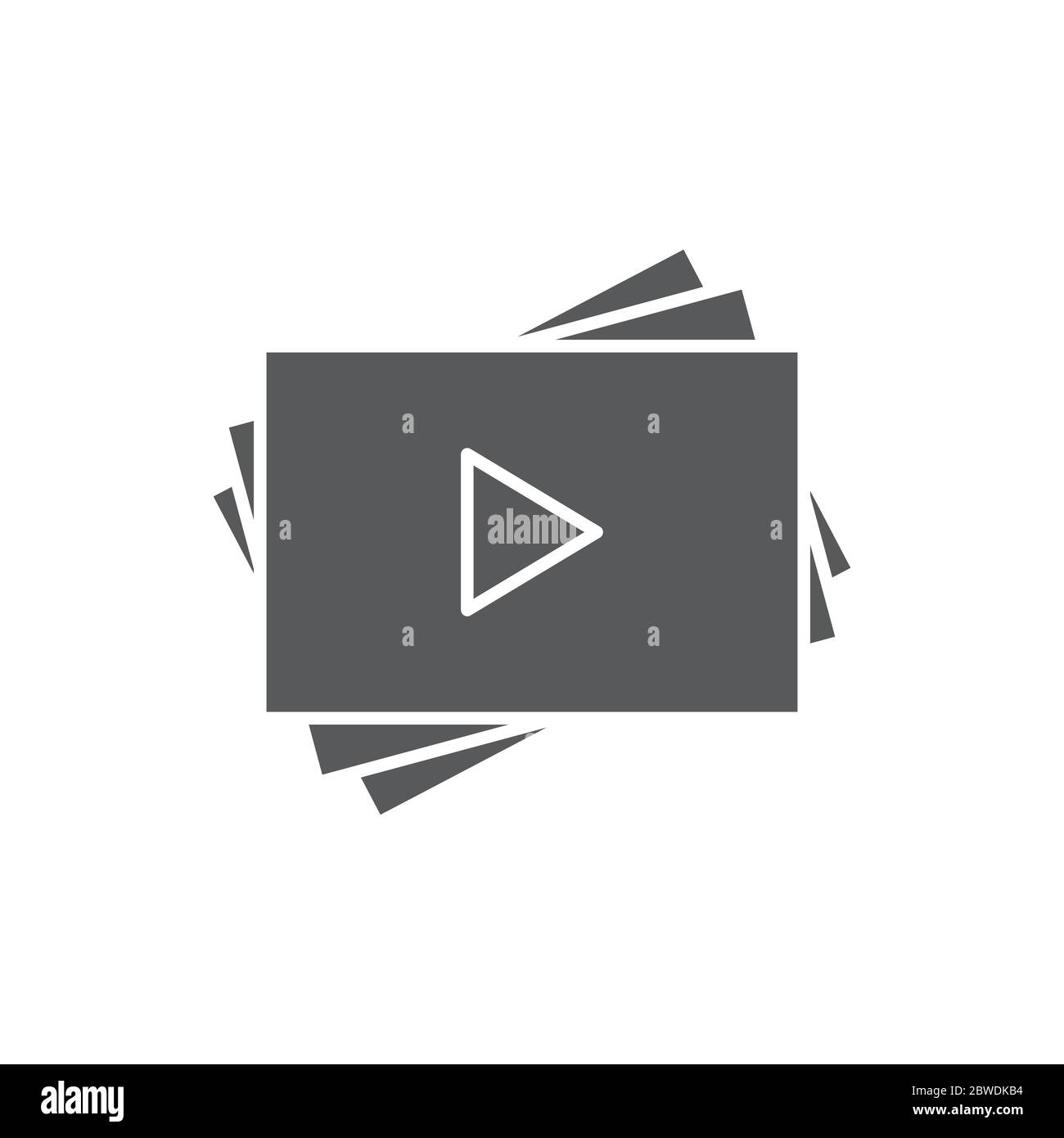 Elenco di riproduzione video icona vettore simbolo preferito isolato su sfondo bianco Illustrazione Vettoriale