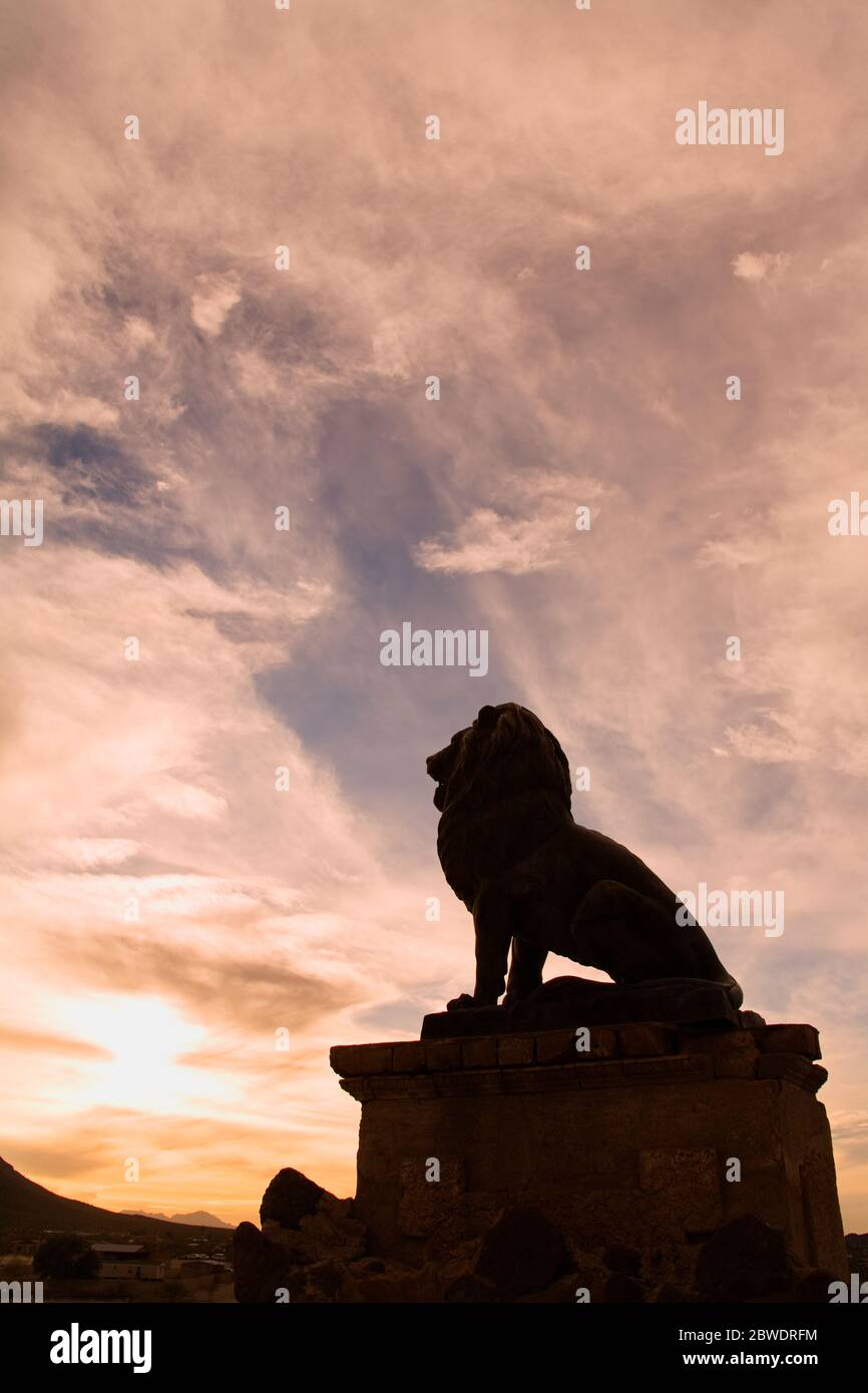 Grotta Hill, la Missione di San Xavier del Bac, Tucson, Arizona, Stati Uniti d'America Foto Stock