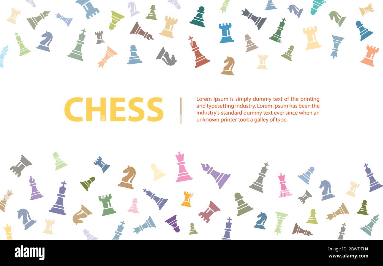 Controllare illustrazione vettoriale su uno sfondo bianco. Gli oggetti compresi King, Queen, Vescovo, Cavaliere, Rook, pegno. Illustrazione Vettoriale