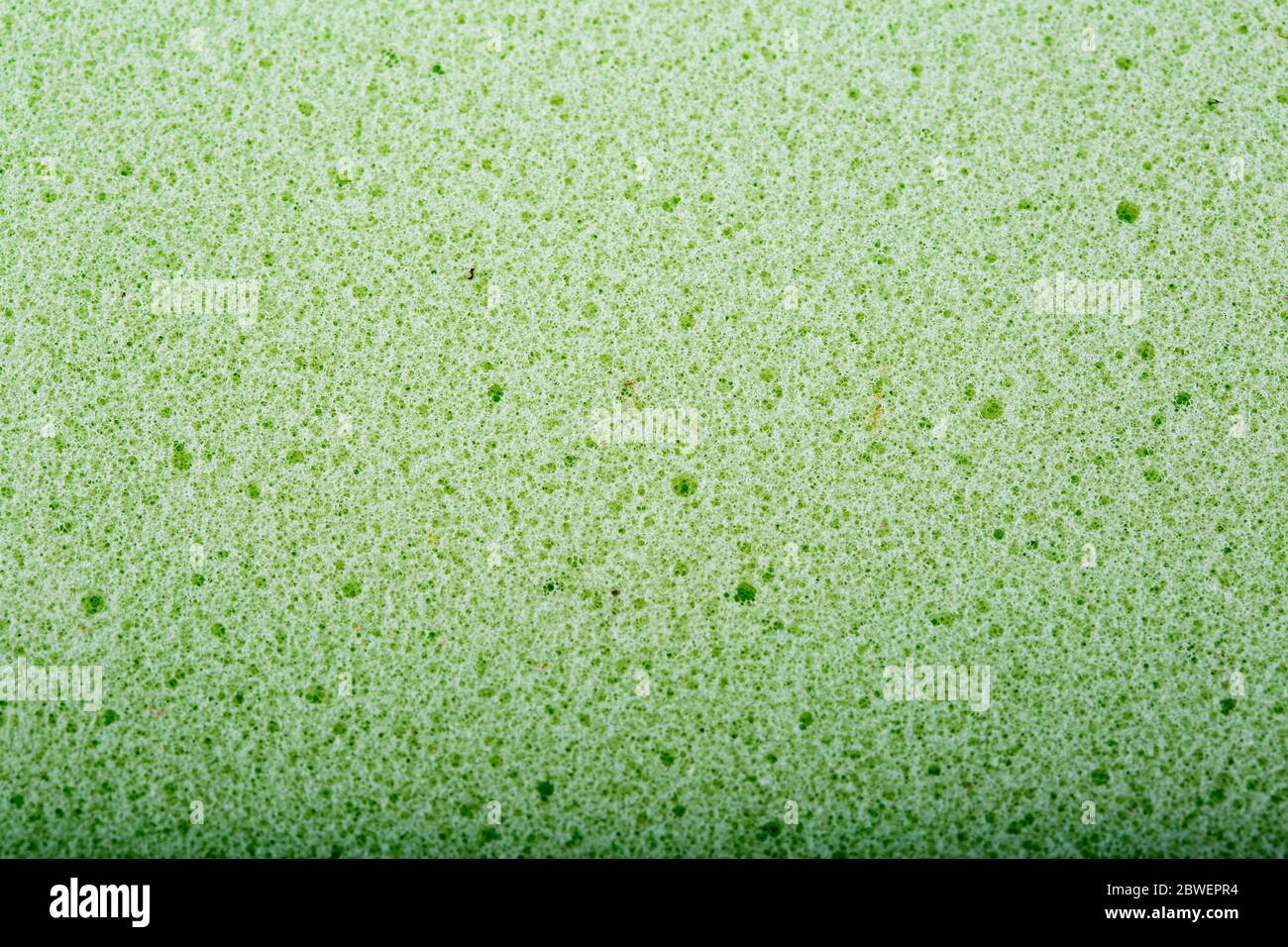 Fondo e texture schiuma verde con effetto memoria per materassi. Foto Stock