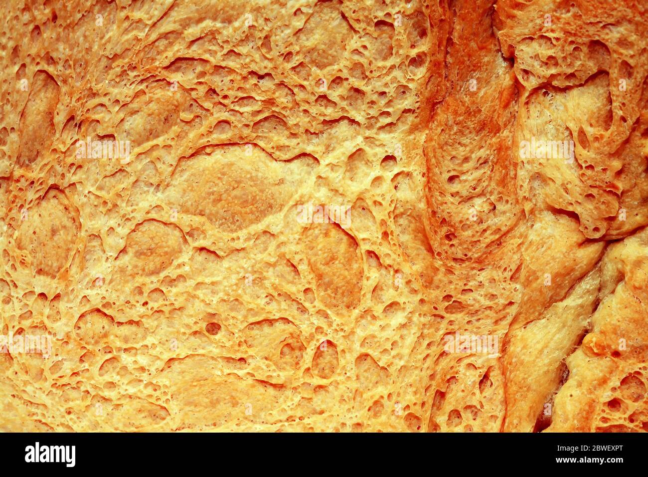 Closeup estremo di pane di grano come sfondo Foto Stock