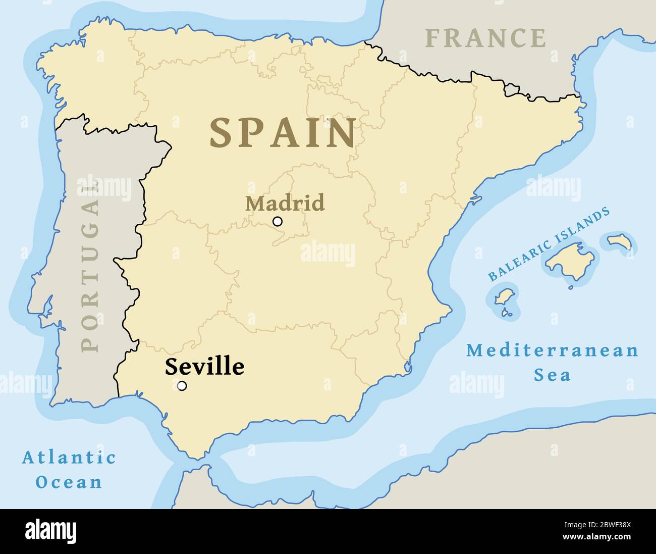 Seville Map Immagini E Fotos Stock Alamy