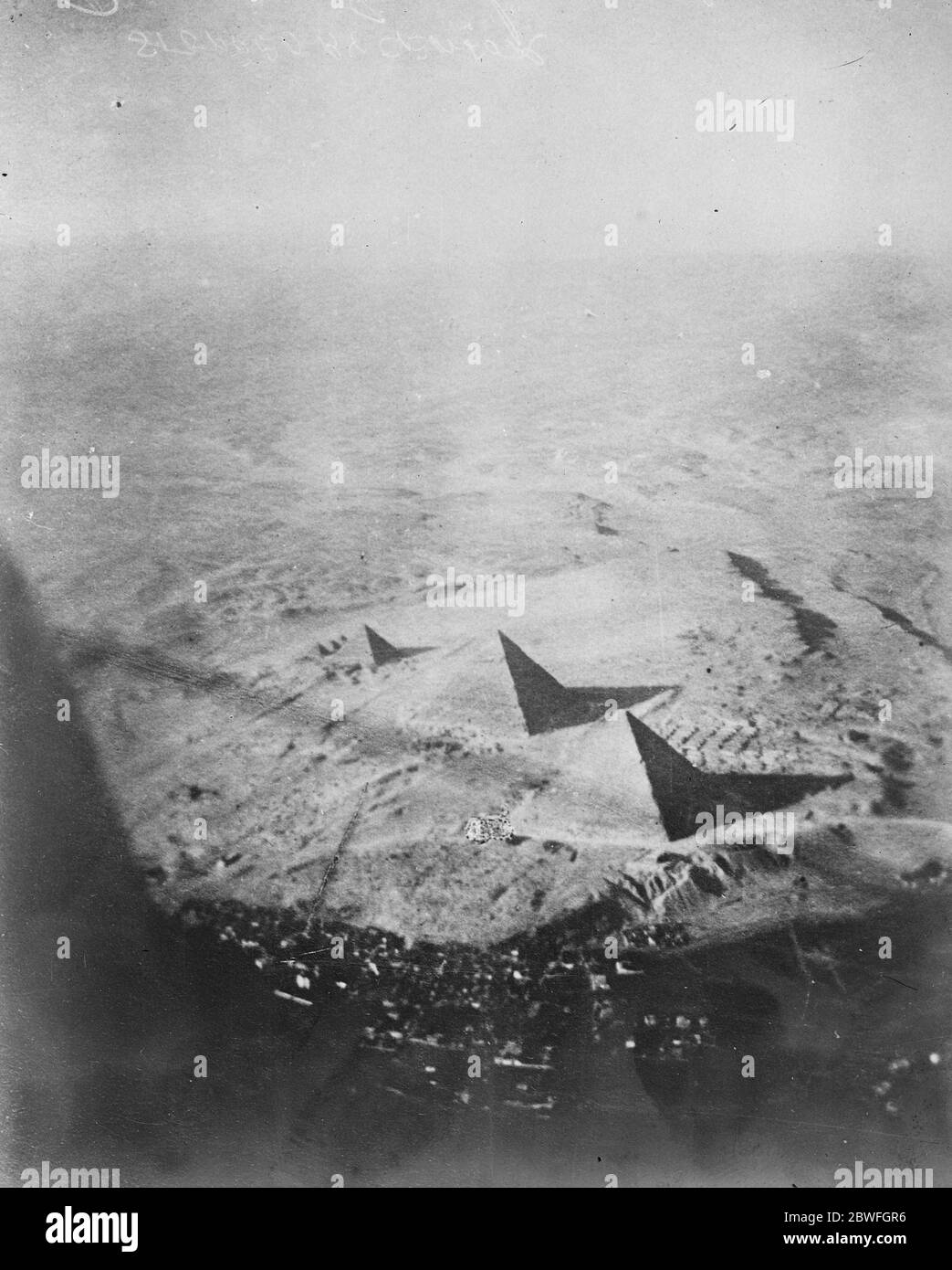 Piramidi di Giza 1917 Foto Stock