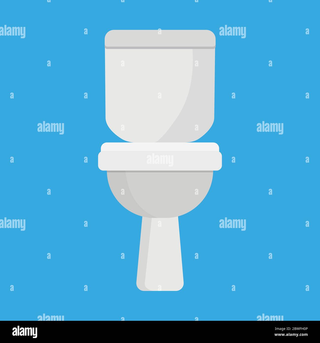 Icona della toilette piatta isolata sullo sfondo. Illustrazione Vettoriale