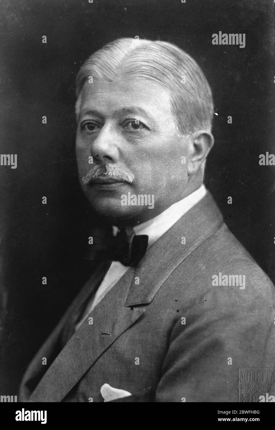 Ministero rumeno M Saveanu Ministro della Sanità 1924 Foto Stock