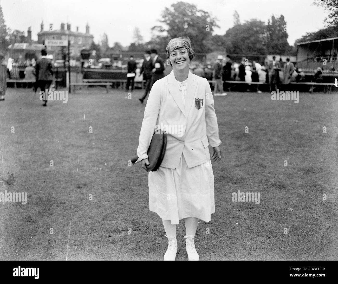 Giocatori di tennis americani . Sig.ra J. B Jessop. 1924 Foto Stock