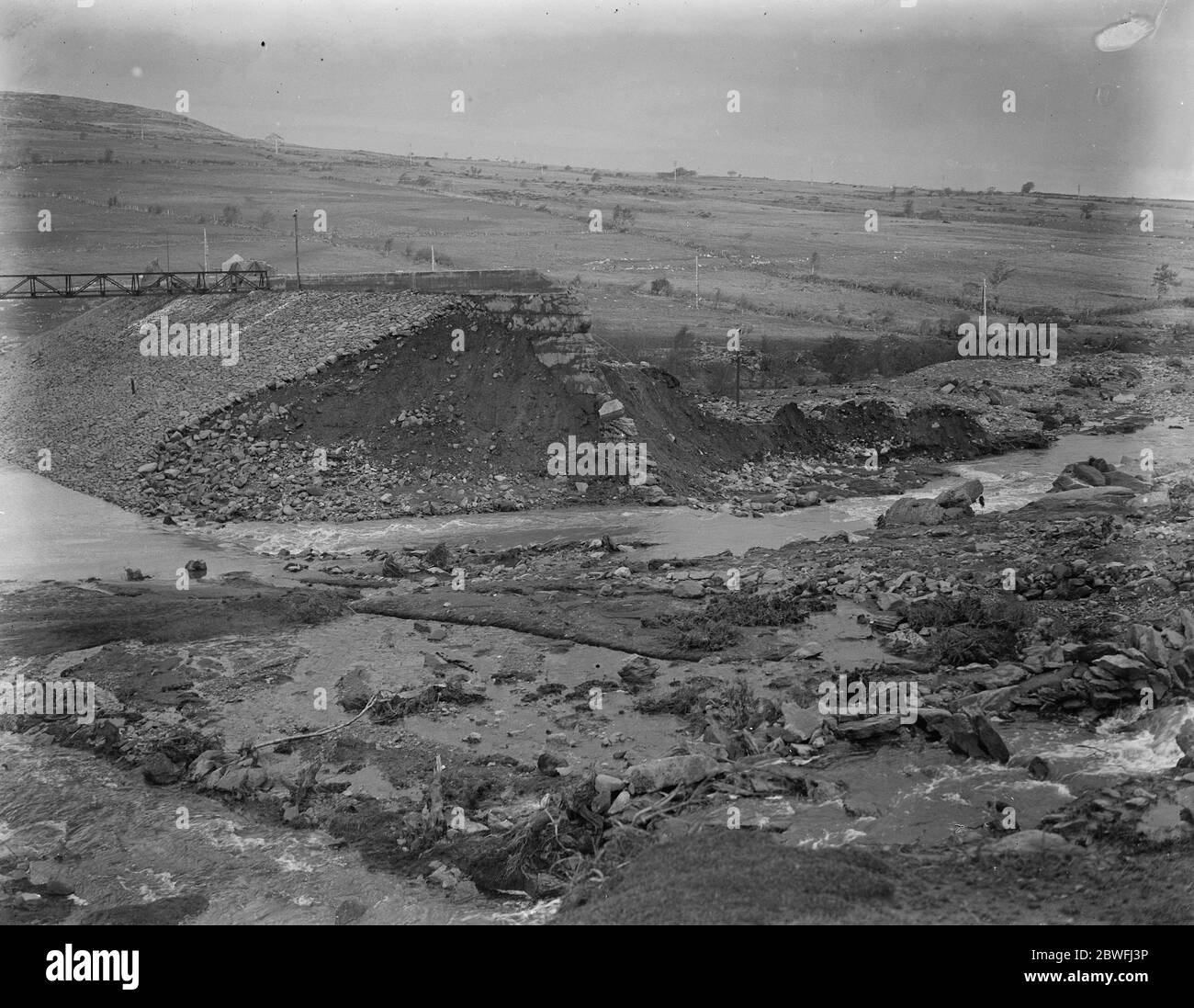 Il disastro gallese . La scena della desolazione a Porth Llwyd. 4 novembre 1925 Foto Stock