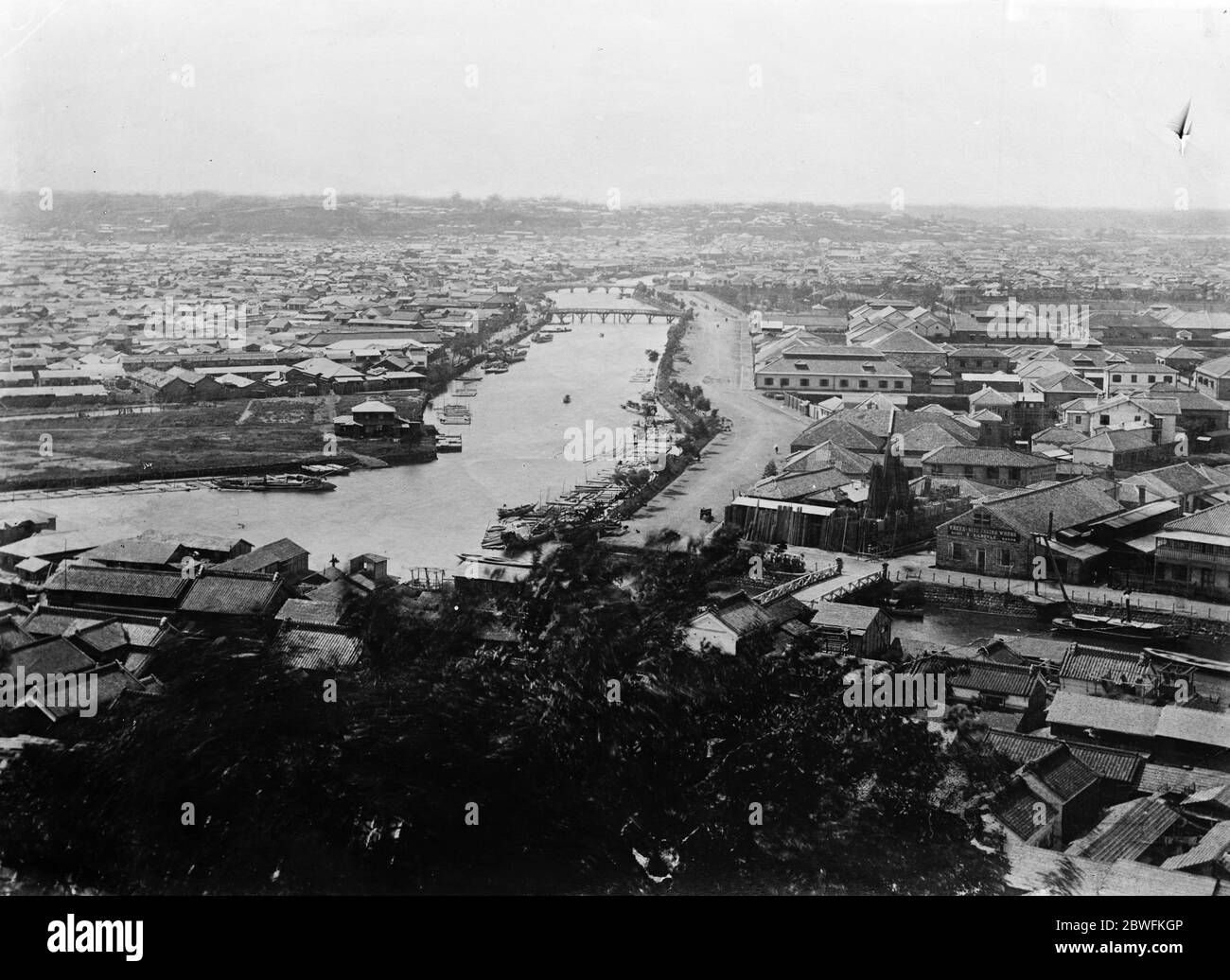 Grande terremoto giapponese . Una vista generale di Yokohama. 1 settembre 1923 Foto Stock