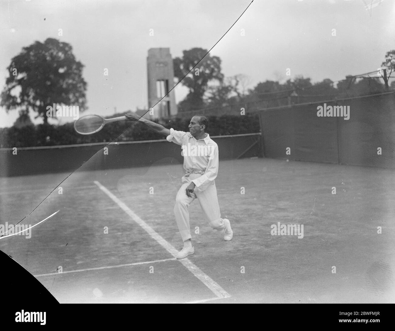 Campionato di tennis su prato a Wimbeldon A Fyzee in gioco 24 Giugno 1924 Foto Stock
