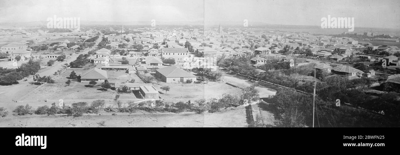 Il nuovo aeroporto dell'India . Un bel panorama di Karachi , che è stato appena definitivamente raccomandato dal consiglio indiano al Ministero dell'aria come capolinea per il servizio sperimentale di nave aerea dalla Gran Bretagna all'India . 24 febbraio 1925 Foto Stock