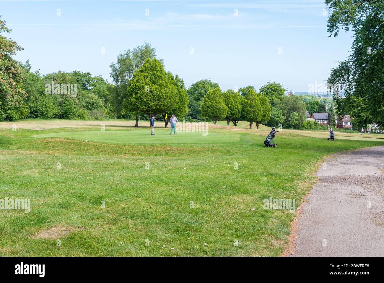 Warley Woods Golf Course at Warley Woods, 100 acri di spazio verde classificato di grado 2 a Smethwick, vicino al centro di Birmingham Foto Stock