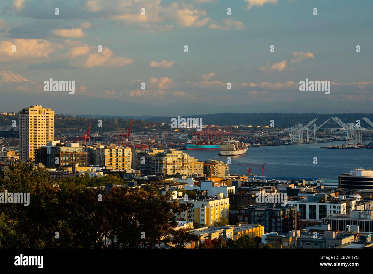 Porto di Seattle, Washington, USA Foto Stock