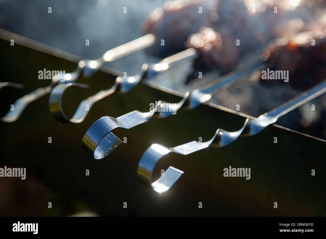 cucina succulenta carne di maiale alla griglia Foto Stock