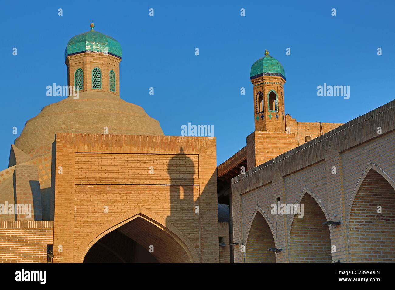 Bazaar edifici al tramonto a Bukhara, Uzbekistan Foto Stock