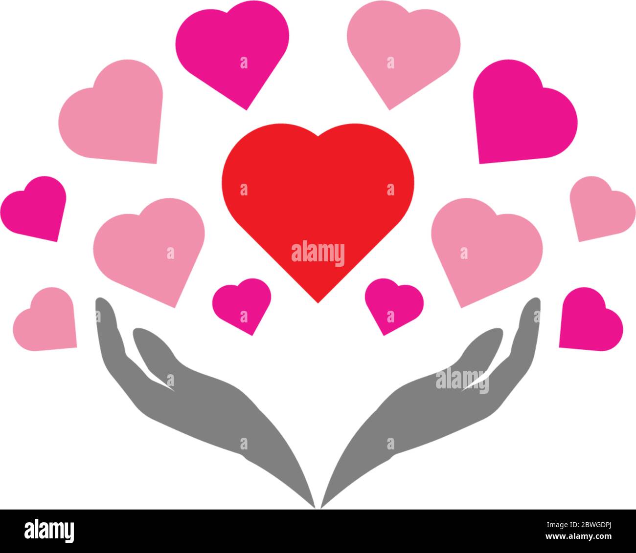 Illustrazione dell'icona del logo Love Community Care Illustrazione Vettoriale