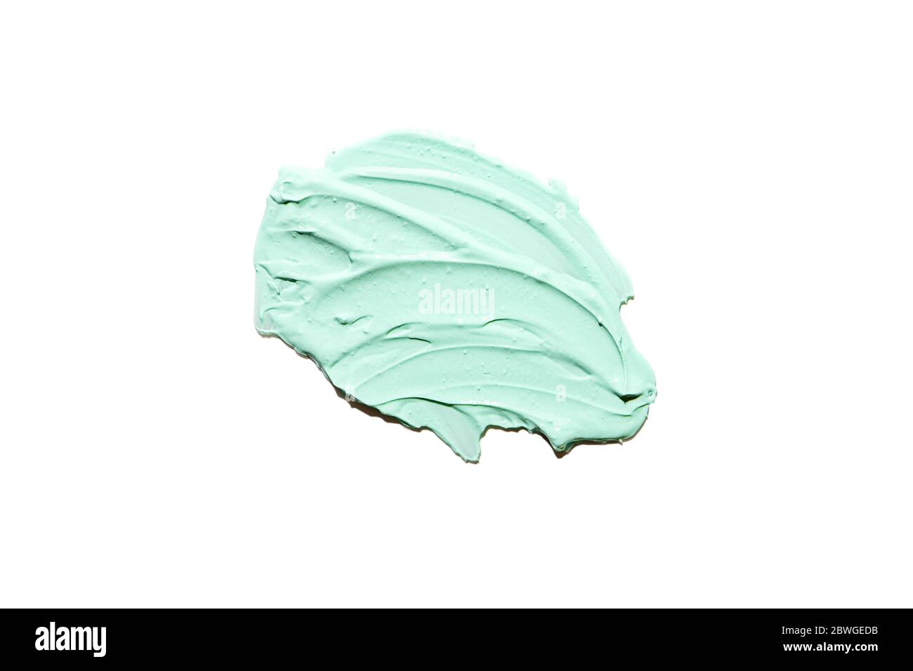 Fondo liquido di colore blu su sfondo bianco. Foto Stock