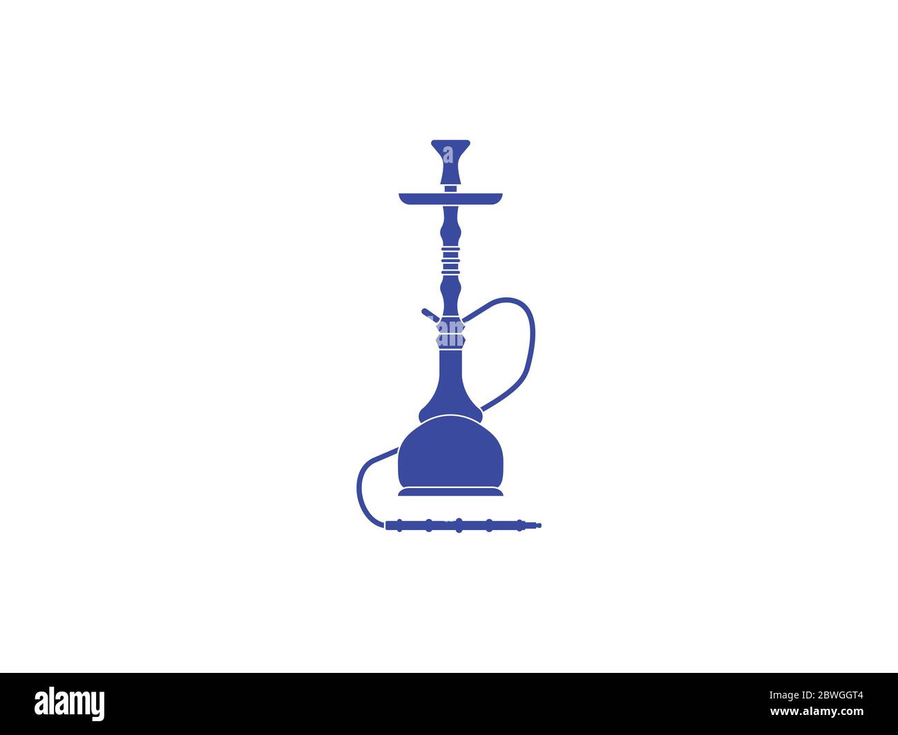 Hookah, fumo, icona del tabacco. Illustrazione vettoriale, design piatto. Illustrazione Vettoriale