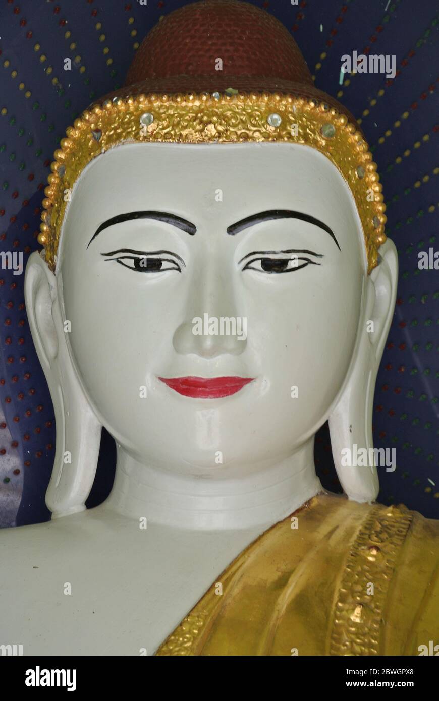 Statua di Buddha faccia Foto Stock