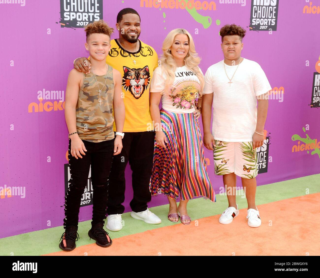 13 luglio 2017, Westwood, California, USA: Prince Fielder partecipa al Nickelodeon Kids' Choice Sports Awards 2017 al Pauley Pavilion di Los Angeles, California, il 13 luglio 2017. (Immagine di credito: © Billy Bendight/ZUMA Wire) Foto Stock