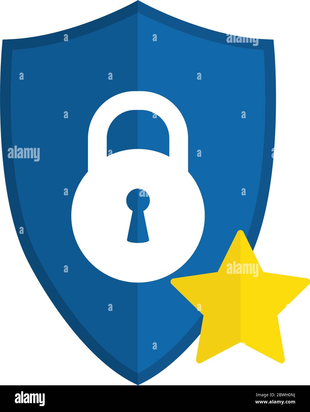 Icona Peaper Protect. Icona Secure. Vettore del segno di schermatura Illustrazione Vettoriale