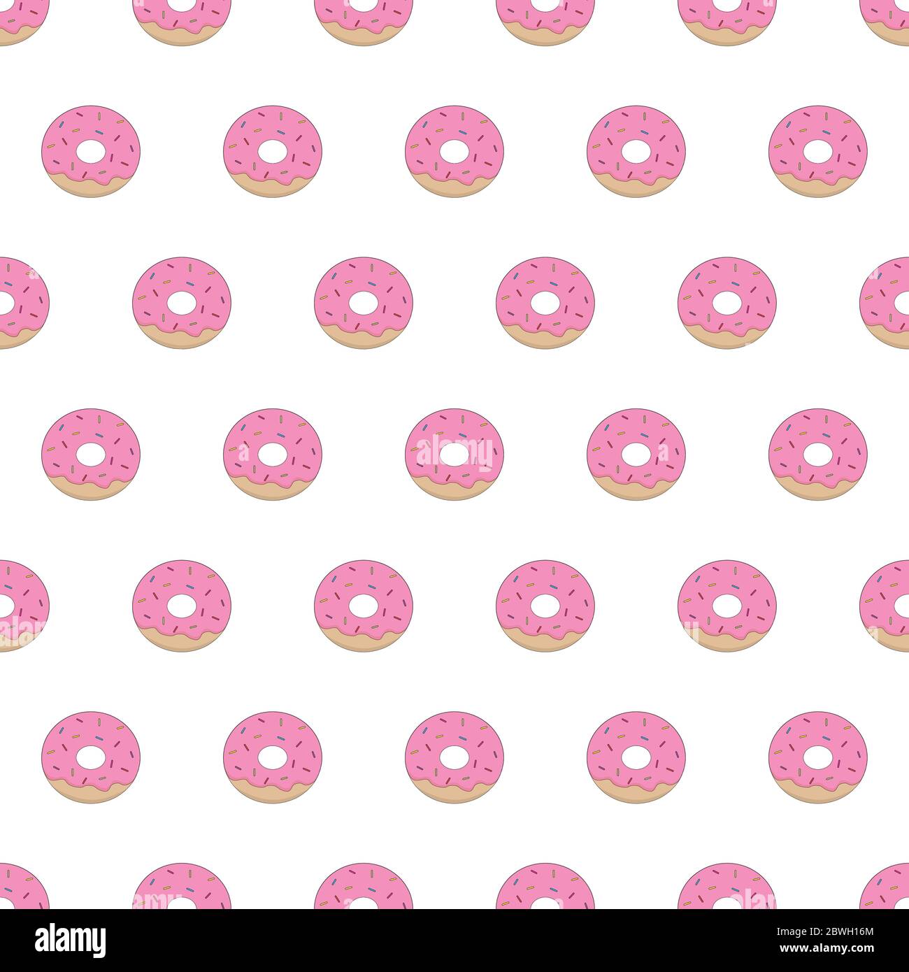 Vettore motivo senza giunture con donuts vettore sfondi, tessuto, texture, sfondo Illustrazione Vettoriale