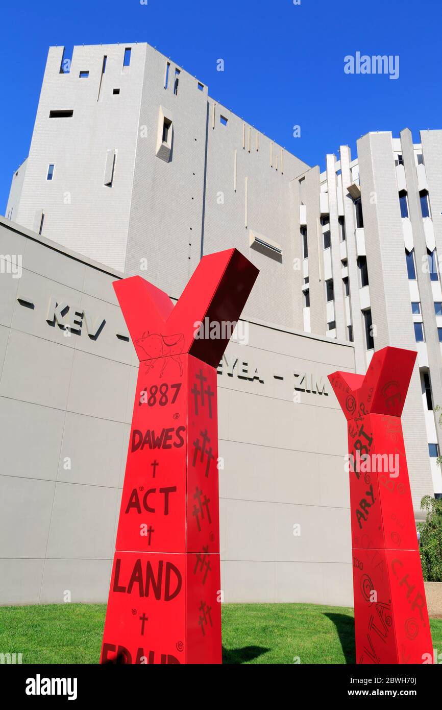 Denver Art Museum,Civic Center complesso culturale,Denver, Colorado, STATI UNITI D'AMERICA Foto Stock