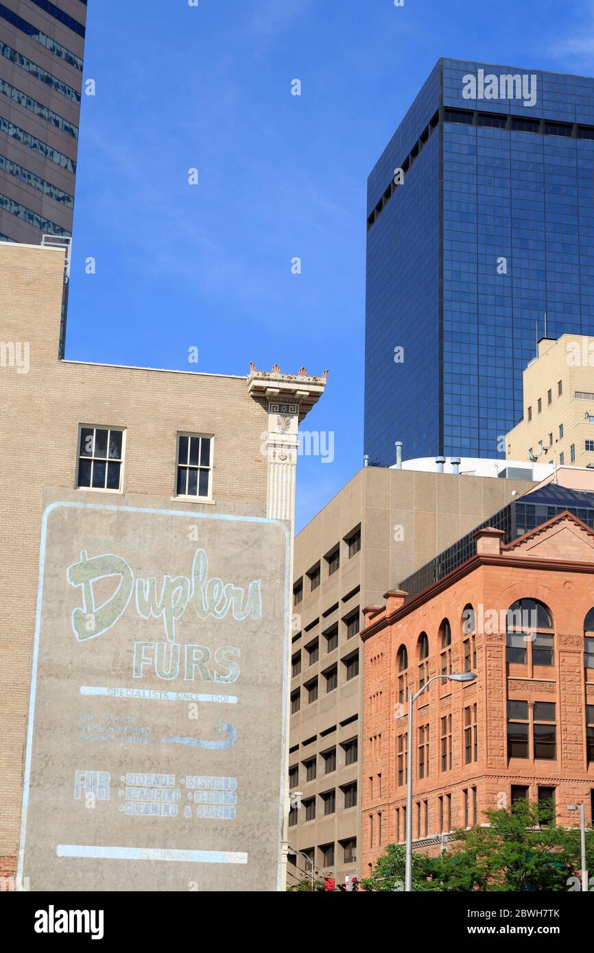 California Street, Denver, Colorado, Stati Uniti Foto Stock