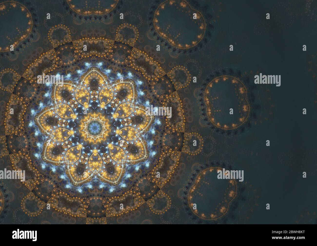 Design orientale mandala, astratto floreale Foto Stock