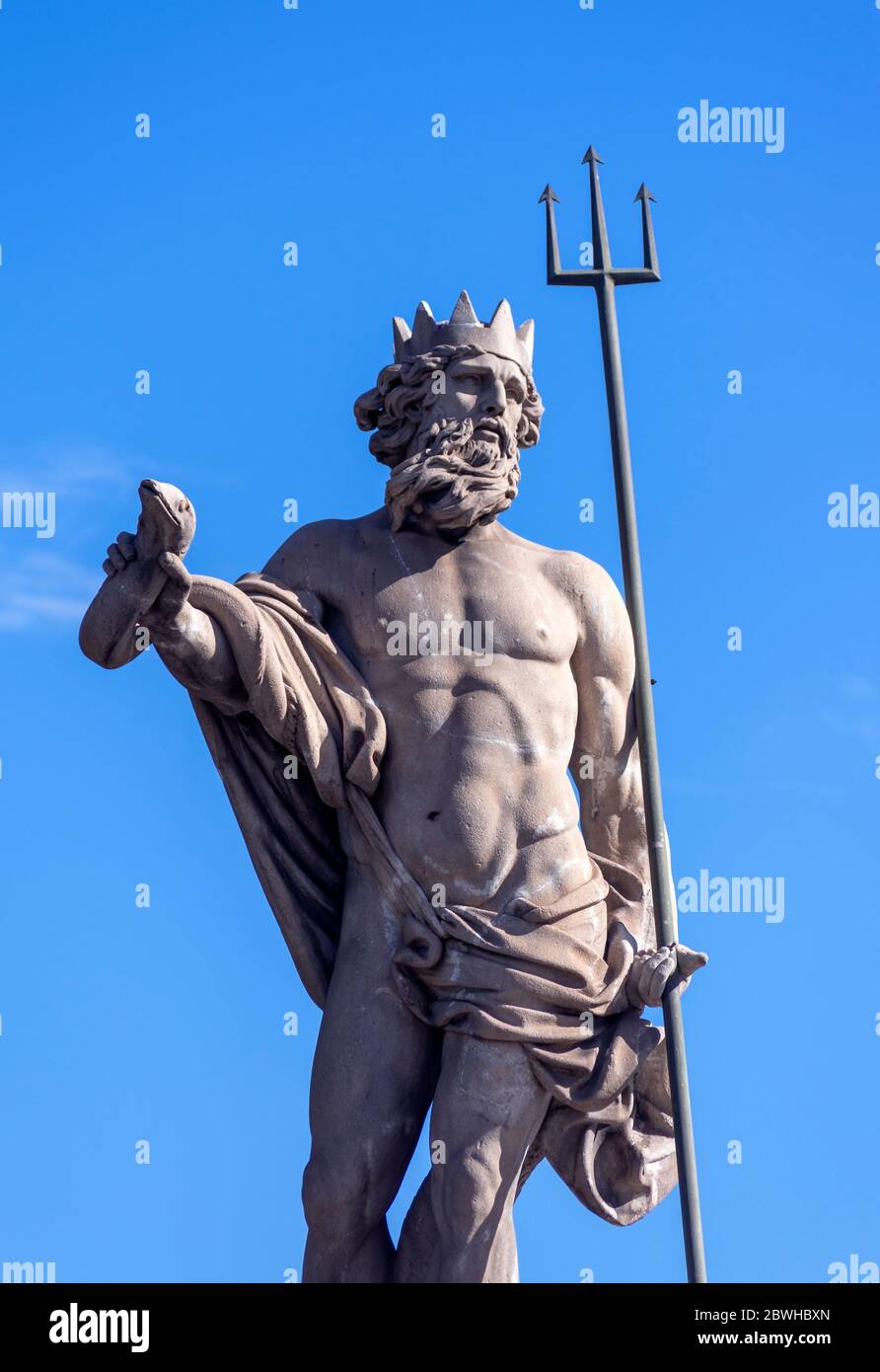 Fuente de Neptuno. Plaza de Cánovas del Castillo. Madrid. España Foto Stock