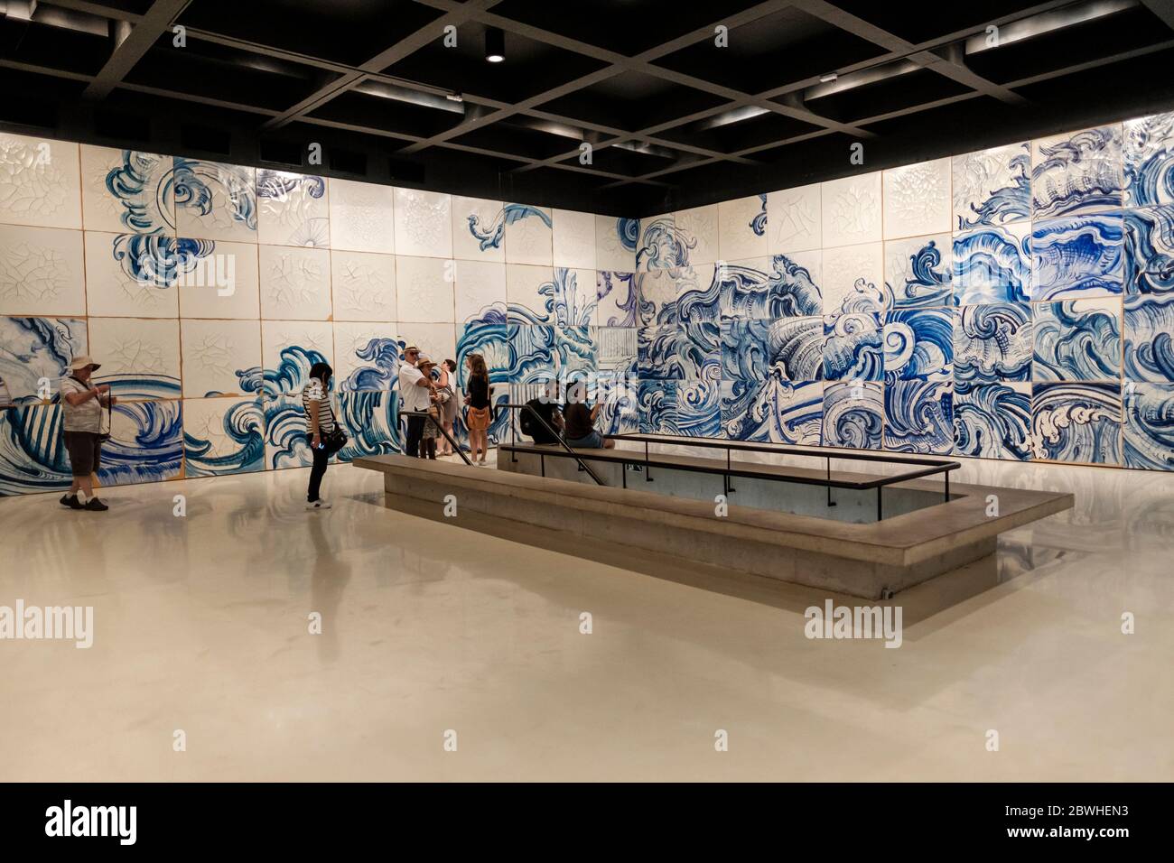 Galleria Adriana Varejao, Coelacanth provoca l'installazione di Seaquakes, Istituto Culturale Inhotim, Brumadinho, Belo Horizonte, Minas Gerais, Brasile. Foto Stock