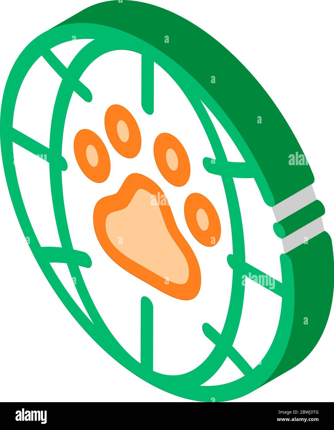 Animal Trail Planet Earth icona isometrica illustrazione vettoriale Illustrazione Vettoriale