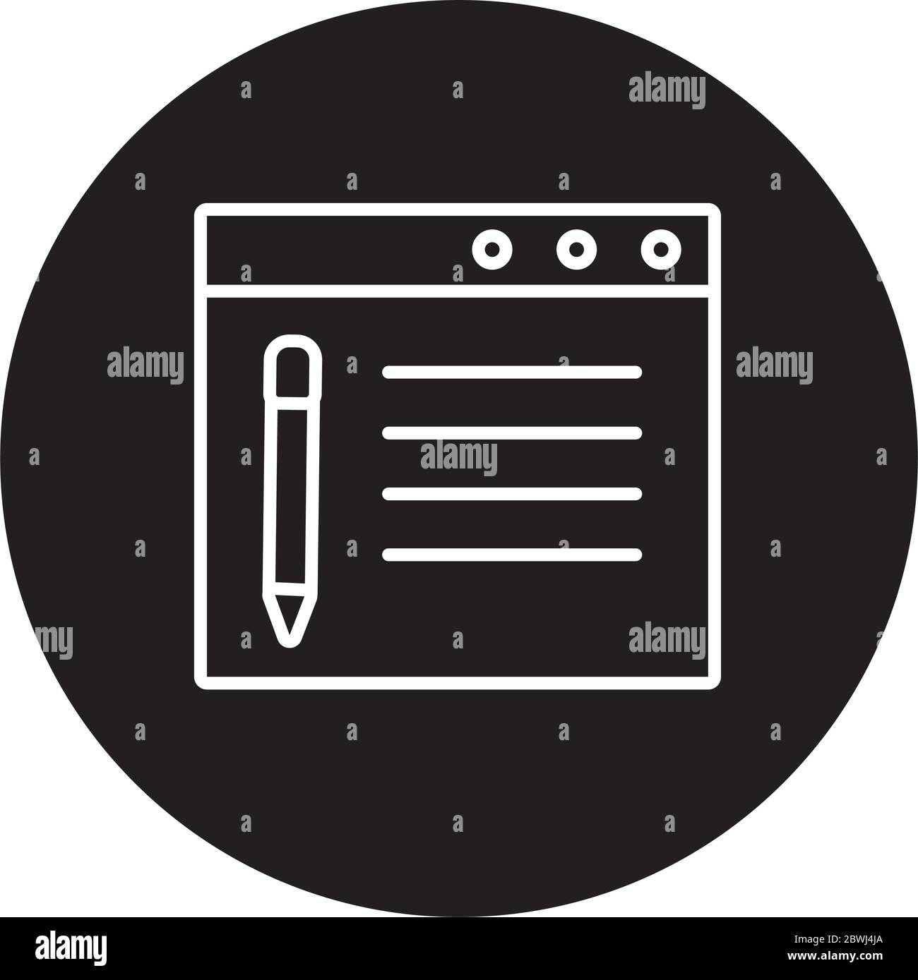 icona del modello di pagina web e dello stile della linea Illustrazione Vettoriale