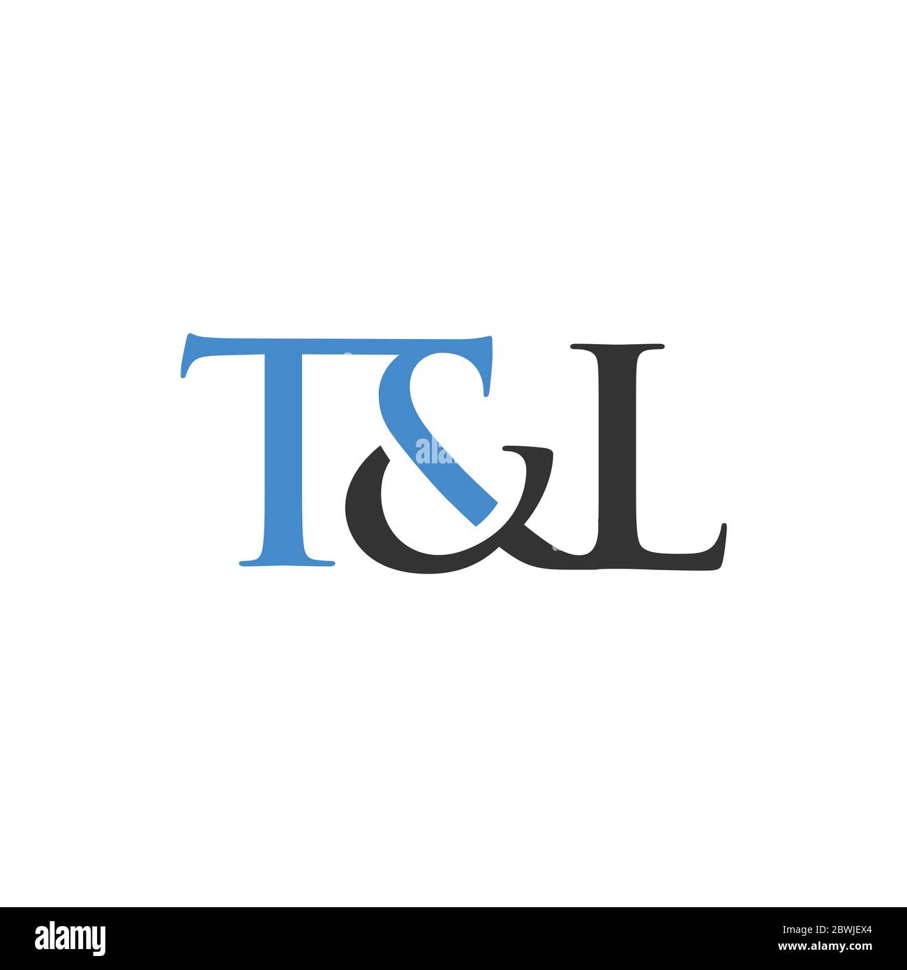 Letter T & L disegno creativo logo illustrazione vettoriale isolato su uno sfondo bianco Illustrazione Vettoriale