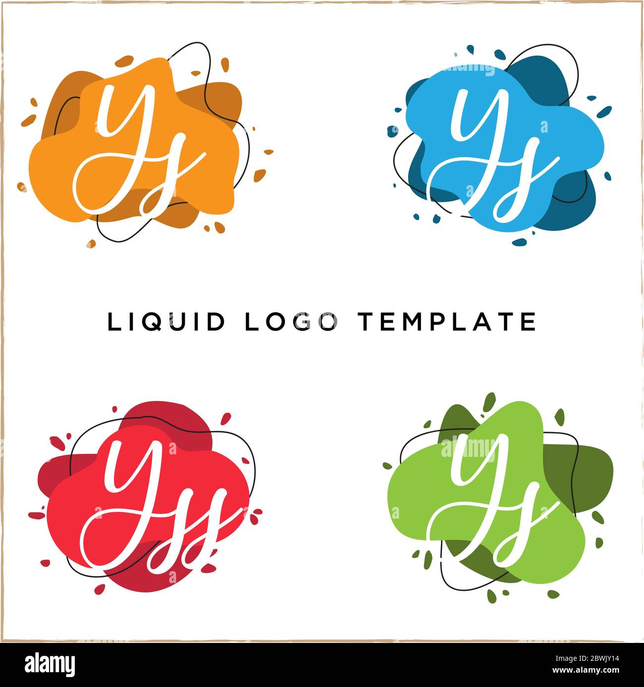 Lettera Y in luquid colore logo disegno, creativo astratto logo modello Illustrazione Vettoriale