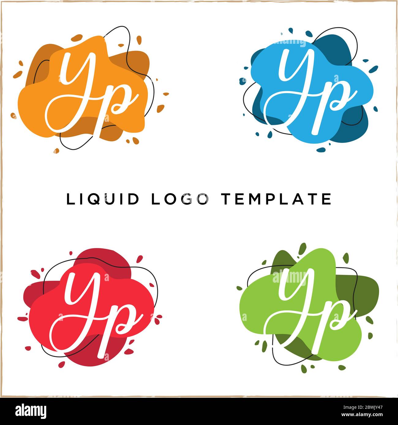 Lettera Y in luquid colore logo disegno, creativo astratto logo modello Illustrazione Vettoriale