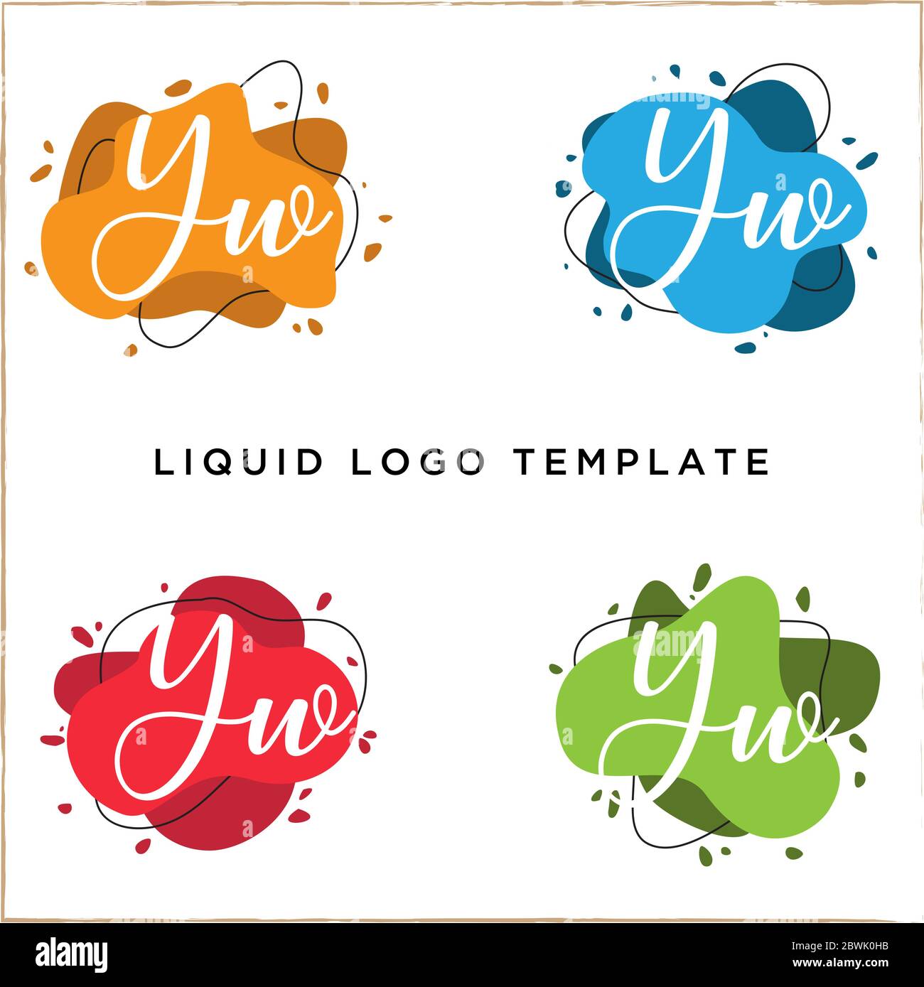 Lettera Y in luquid colore logo disegno, creativo astratto logo modello Illustrazione Vettoriale