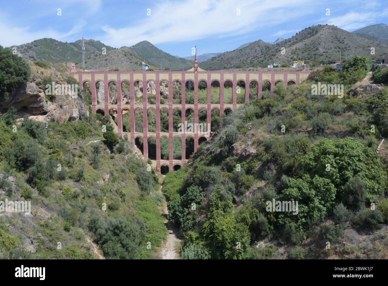 Aqueduct Eagle a Nerja, Spagna Foto Stock