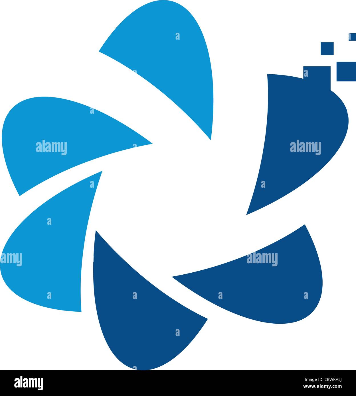 Logo di formazione sulla tecnologia digitale pixel Science Star Illustrazione Vettoriale