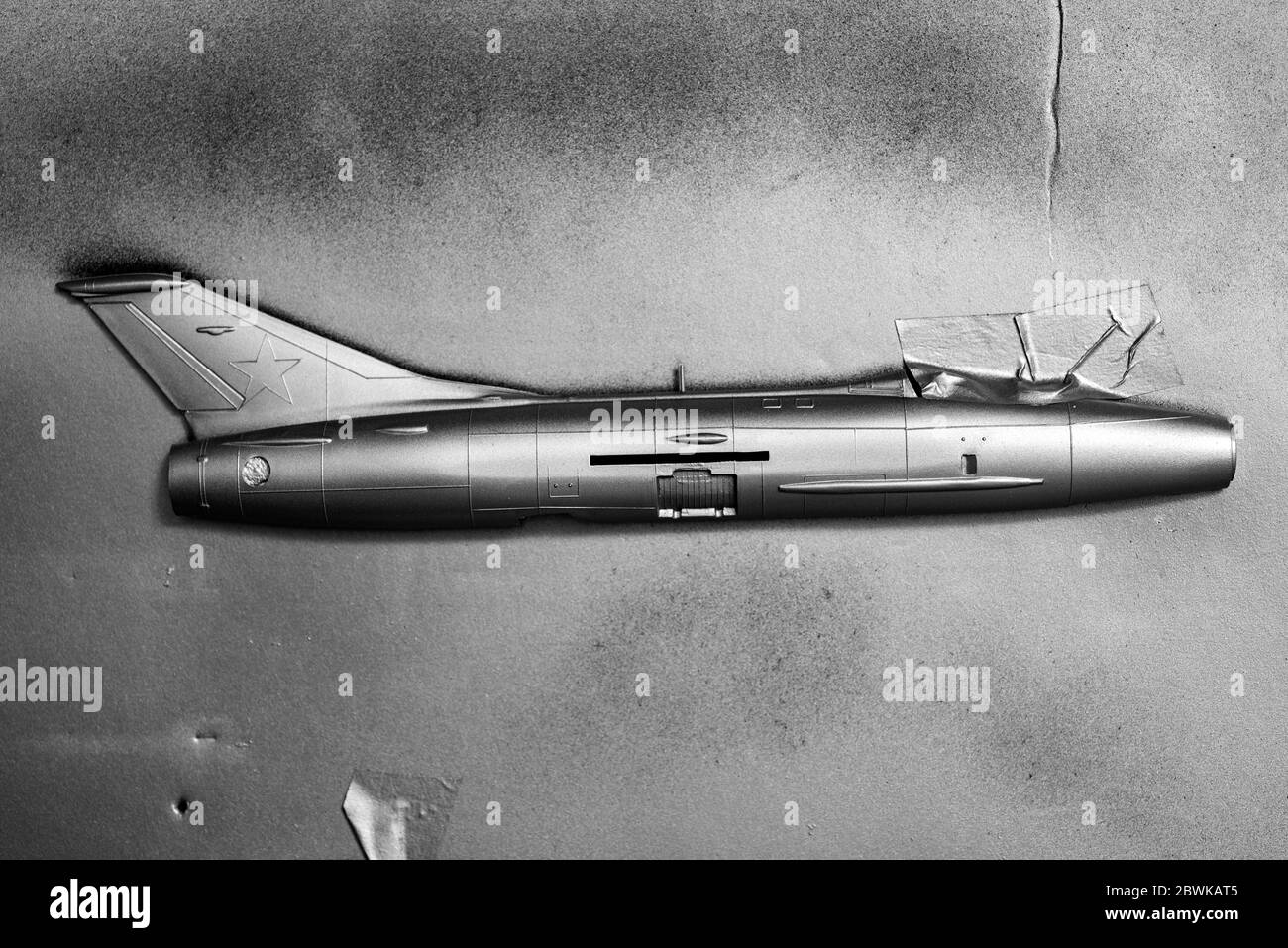 Aereo modello MIG-21 in scala 1/72 Foto Stock