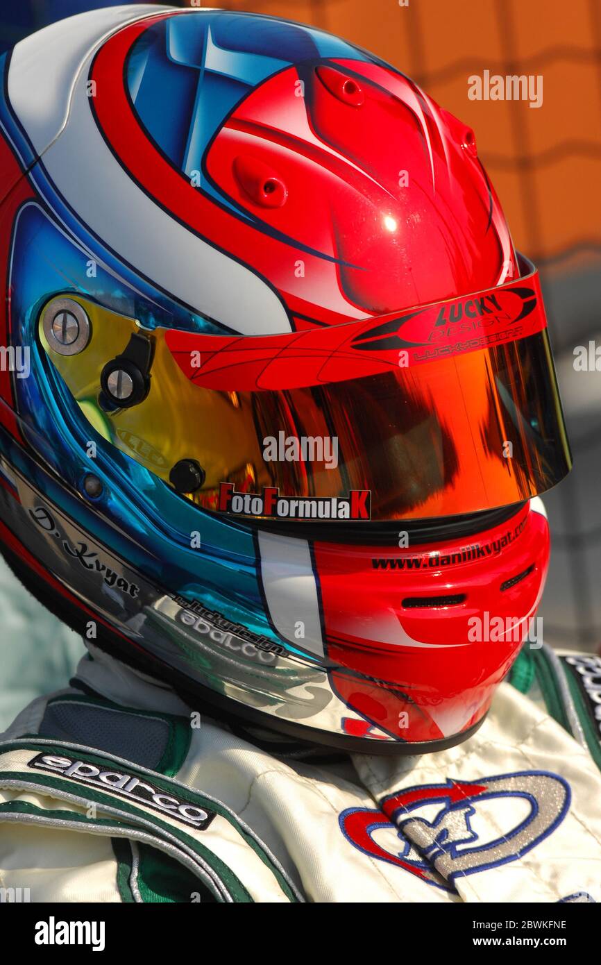 Daniil Kvyat, visto qui nella sua carriera karting, Kvyat, è un pilota russo di Formula uno che attualmente guida per la scuderia AlphaTauri. Foto Stock