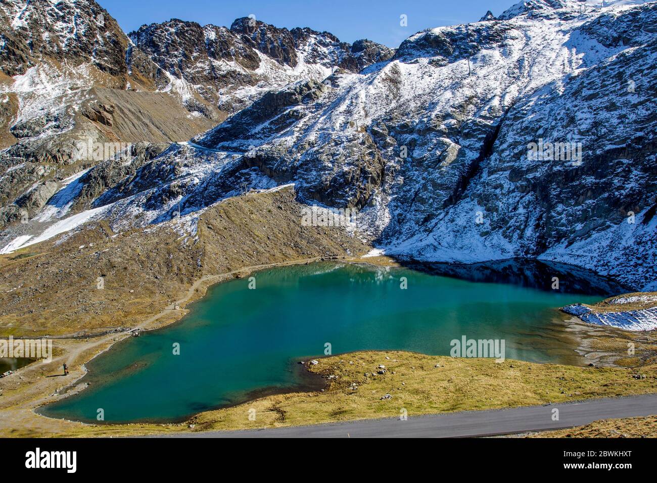 Lago bianco, lago glaciale al ghiacciaio Kauner, Austria, Tirolo, Naturpark Kaunergrat Foto Stock