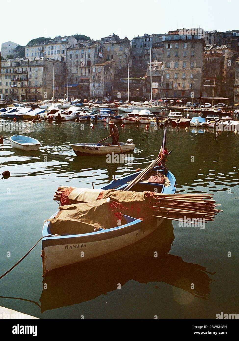 Immagini scansionate di un'altra Bastia in Corsica intorno agli anni 80. Foto Stock